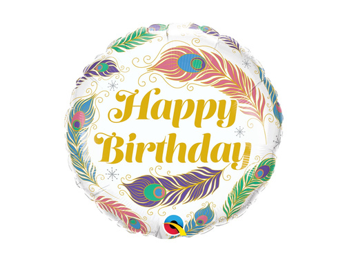 Peacock Feathers Foil Balloon 46cm - 1 pc
