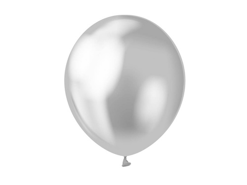 Silver platinum latex balloons - 30 cm - 7 pcs.