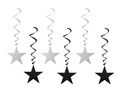 Hanging decoration pigs stars - 6 pcs.