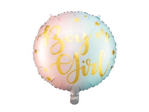 Balon foliowy Boy or girl - 35 cm - 1 szt.