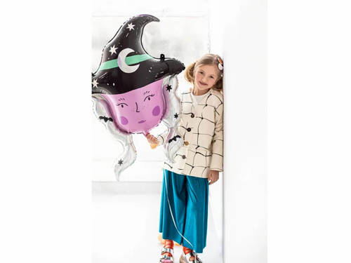 Balon foliowy Czarownica na Halloween - 86,5 cm - 1 szt.