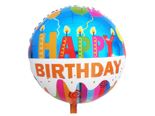 Balon foliowy Happy Birthday - 46 cm - 1 szt