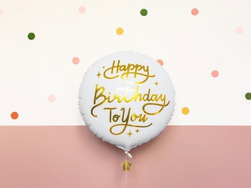 Balon foliowy Happy Birthday To You - 45 cm - 1 szt.