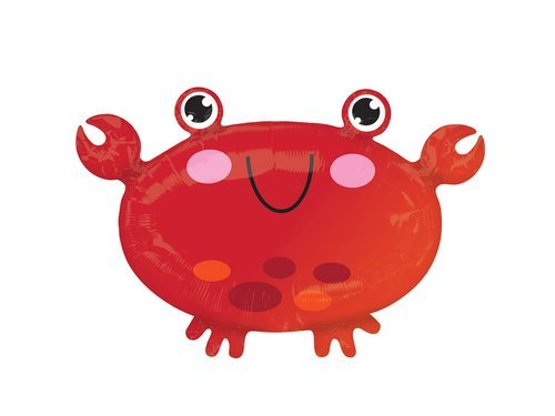 Balon foliowy Krab - 55 x 38 cm - 1 szt.