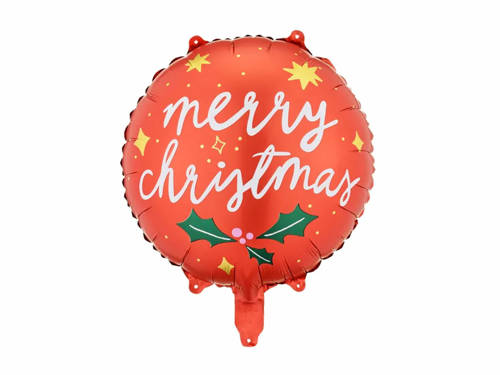 Balon foliowy Merry Christmas - 35 cm - 1 szt.