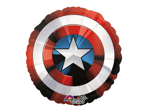 Balon foliowy Tarcza Kapitan Ameryka Avengers - 71 cm - 1 szt.