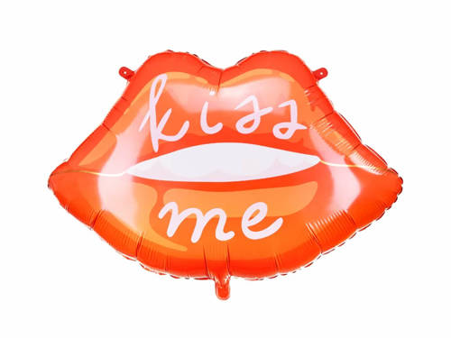 Balon foliowy Usta Kiss me - 73 x 48 cm - 1 szt.