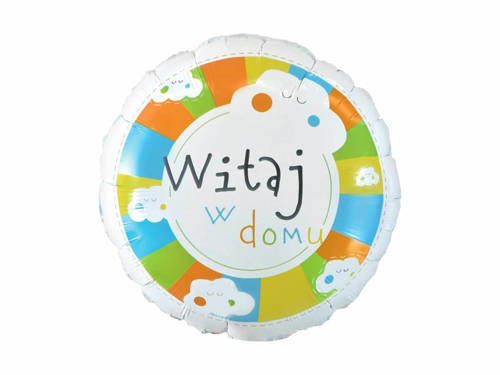 Balon foliowy Witaj w domu - 46 cm - 1 szt.