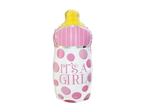 Balon foliowy butelka It's a Girl - 82 cm - 1 szt.