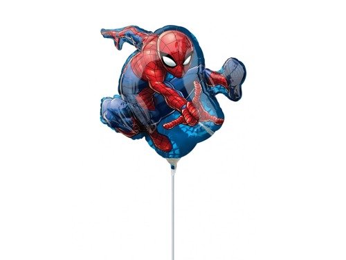 Balon foliowy do patyka Spiderman - 37 cm - 1 szt