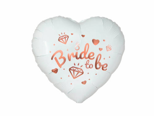 Balon foliowy serce Bride to be na Wieczór Panieński - 46 cm - 1 szt