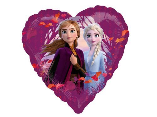 Balon foliowy serce Frozen 2 - Kraina Lodu - 45 cm - 1 szt.