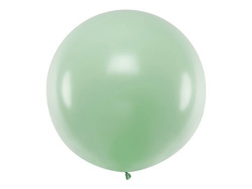 Balon olbrzym 1 m średnicy - pastelowy pistacjowy.