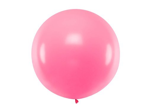 Balon olbrzym 1 m średnicy - różowy pastel.