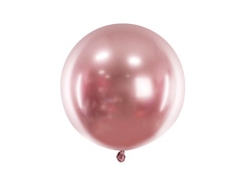 Balon olbrzym 60 cm średnicy - Glossy różowe złoto