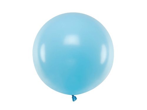Balon olbrzym 60 cm średnicy - pastelowy błękitny.