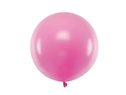 Balon olbrzym 60 cm średnicy - pastelowy fuksjowy.