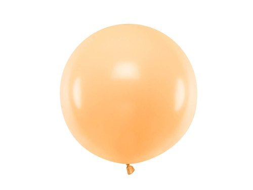 Balon olbrzym 60 cm średnicy - pastelowy pomarańczowy.