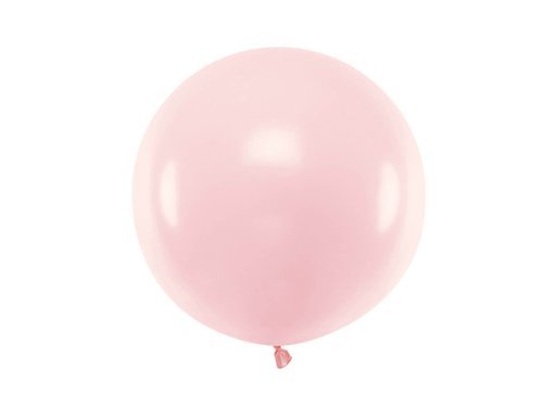 Balon olbrzym 60 cm średnicy - pastelowy różowy.