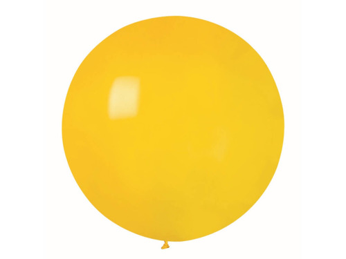 Balon olbrzym 85 cm średnicy - żółty pastel - 1 szt