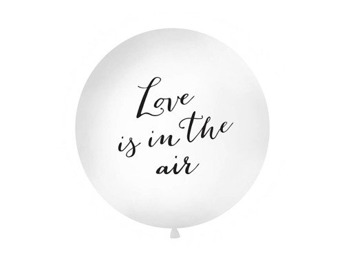 Balon olbrzym z nadrukiem Love is in the air - 1 metr - 1 szt.