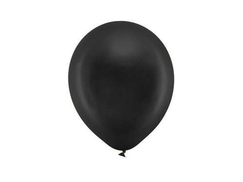 Balony Rainbow metaliczne czarne - 30 cm - 10 szt.