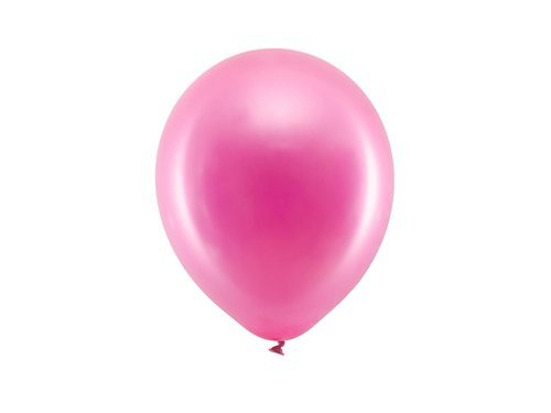 Balony Rainbow metaliczne fuksjowe - 30 cm - 10 szt.