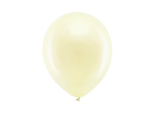 Balony Rainbow metaliczne kremowe - 30 cm - 10 szt.