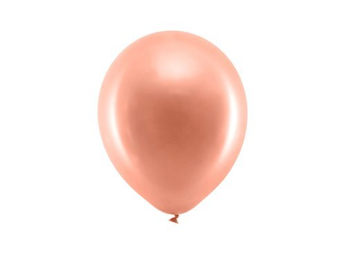 Balony Rainbow metaliczne różowe złoto - 30 cm - 10 szt.