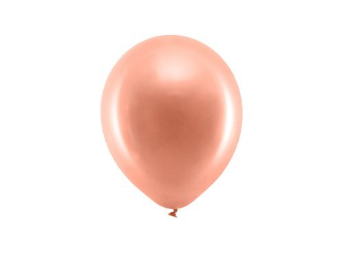 Balony Rainbow metaliczne różowo złote - 23 cm - 10 szt.