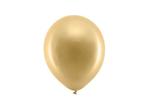 Balony Rainbow metaliczne złote - 23 cm - 100 szt.