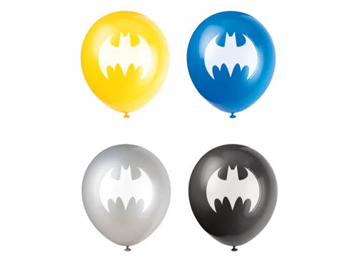 Balony lateksowe Batman - 30 cm - 8 szt.