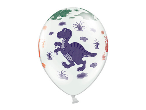 Balony lateksowe Dinozaury - 30 cm - 6 szt.