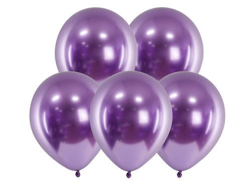 Balony lateksowe Glossy fioletowe - 30 cm - 50 szt.