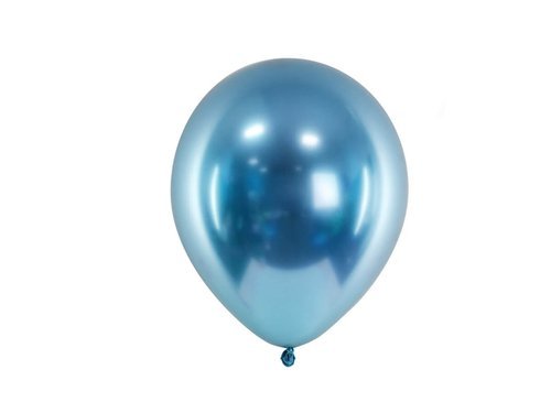 Balony lateksowe Glossy niebieskie - 30 cm - 10 szt.