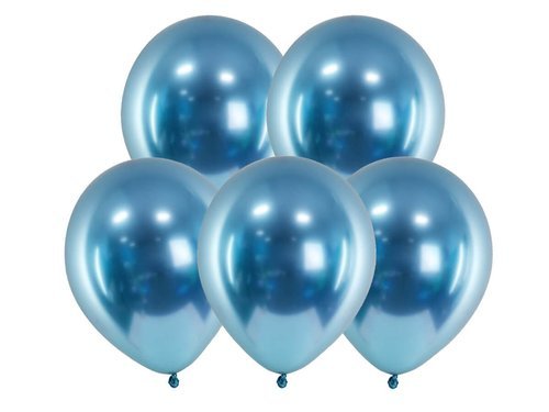 Balony lateksowe Glossy niebieskie - 30 cm - 50 szt.