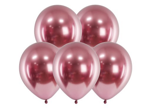 Balony lateksowe Glossy różowe złoto - 30 cm - 50 szt.