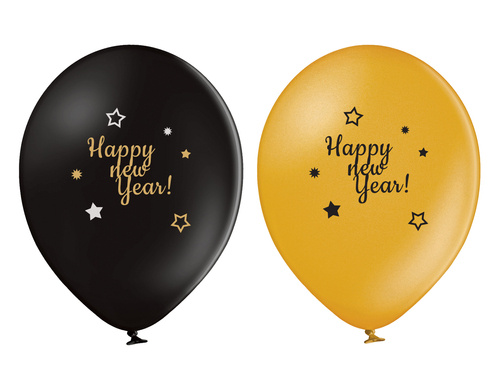 Balony lateksowe Happy New Year - 6 szt
