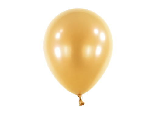 Balony lateksowe dla dekoratorów metaliczne - 28 cm' - złote - 50 szt.
