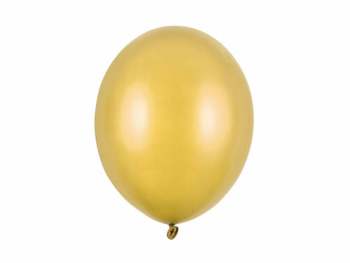 Balony lateksowe metaliczne złote - 30 cm - 10 szt.