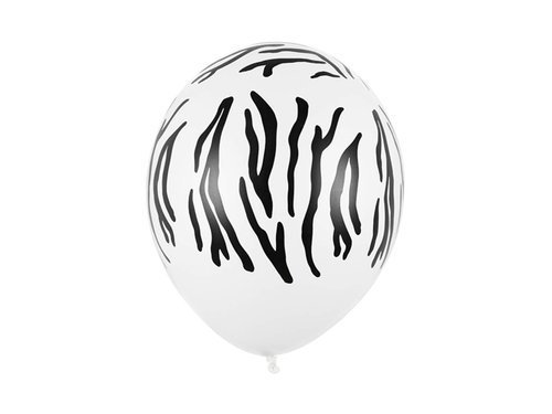 Balony lateksowe pastelowe Zebra - 30 cm - 50 szt.