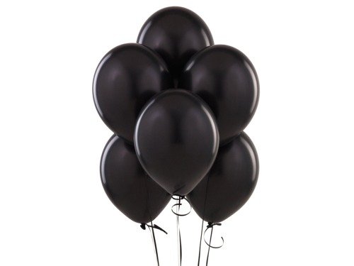 Balony lateksowe pastelowe czarne - duże  - 25 szt.