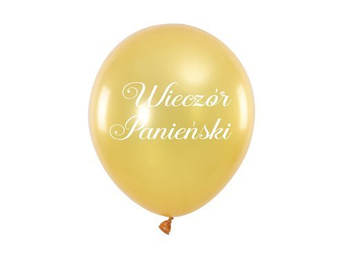 Balony lateksowe z nadrukiem Wieczór panieński - złote - 30 cm - 100 szt.