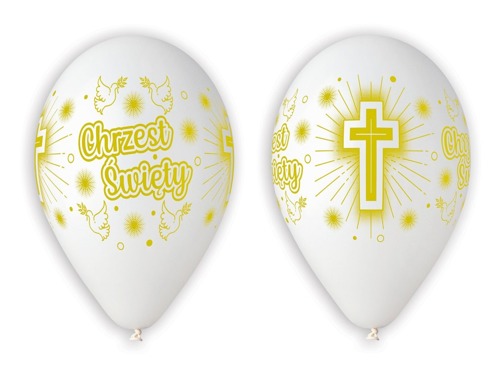 Balony na chrzest - 30 cm - 5 szt.