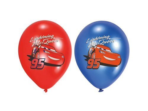 Balony urodzinowe Cars - Auta - 27 cm - 6 szt