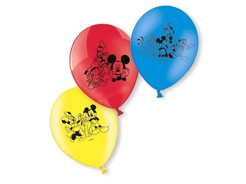 Balony urodzinowe Myszka Mickey - 23 cm - 6 szt