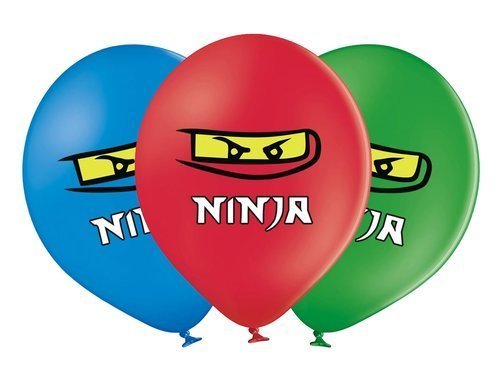 Balony z nadrukiem Ninja - 37 cm - 50 szt.