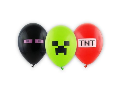 Balony z nadrukiem Piksele TNT - 30 cm - 6 szt.