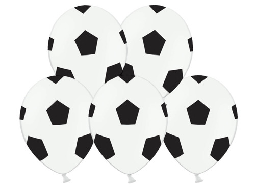 Balony z nadrukiem "Piłki Nożnej" - 30 cm - 50 szt.