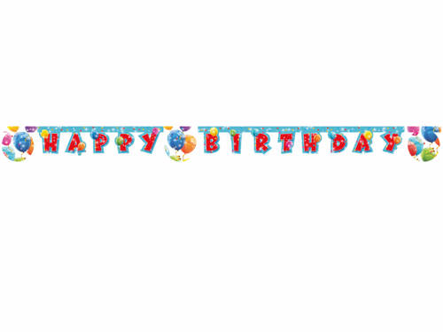 Baner Happy Birthday Baloniki - 1 szt.